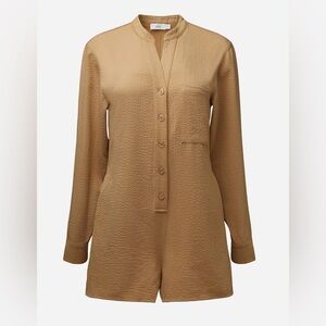 Onia soft gauze button-down romper minimalist chic, medium